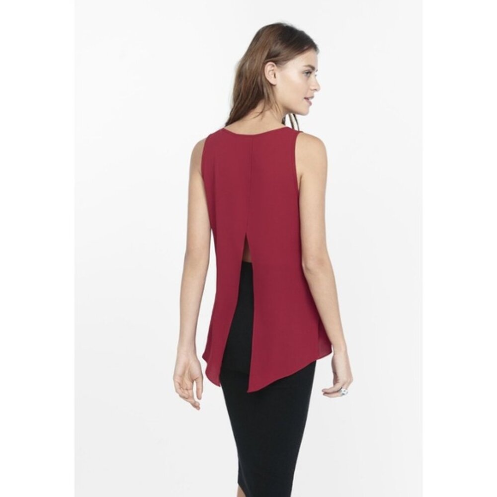 Burgundy Express Split Back Tank